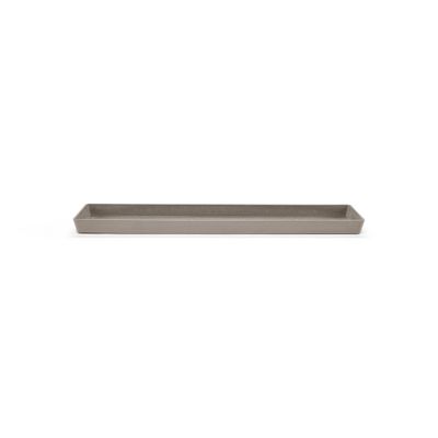 Ecopots Saucer Rectangular Taupe - inside bottom L 62 cm / outside L 63,5 x H 3,5 cm