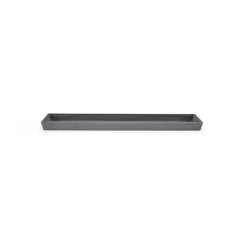 Ecopots Saucer Rectangular Grey - inside bottom L 62 cm / outside L 63,5 x H 3,3 cm