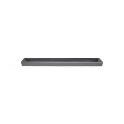 Ecopots Saucer Rectangular Grey - inside bottom L 62 cm / outside L 63,5 x H 3,3 cm