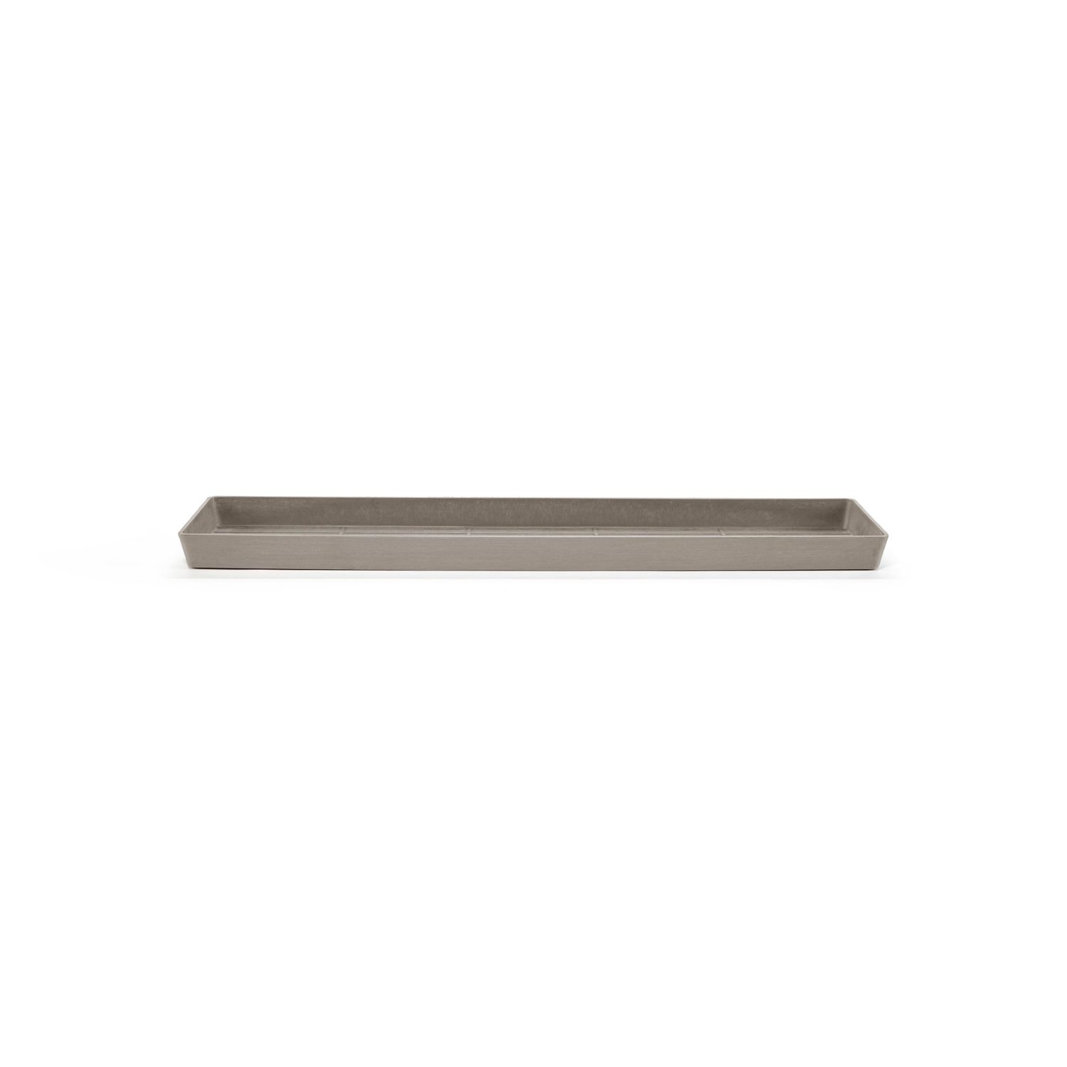 Ecopots Saucer Rectangular Taupe - inside bottom L 41,7 cm / outside L 43,5 x H 3,3 cm