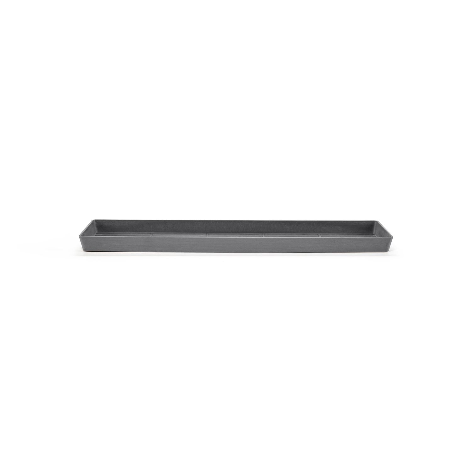 Ecopots Saucer Rectangular Grey - inside bottom L 41,7 cm / outside L 43,5 x H 3,3 cm