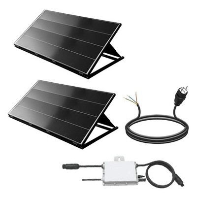Unser steckerfertiges und universal einsetzbares "Easy"-Solarsystem im Doppelpack mit Einspeiseumrichter 600 W Unser steckerfertiges und universal einsetzbares "Easy"-Solarsystem im Doppelpack mit Einspeiseumrichter 600 W