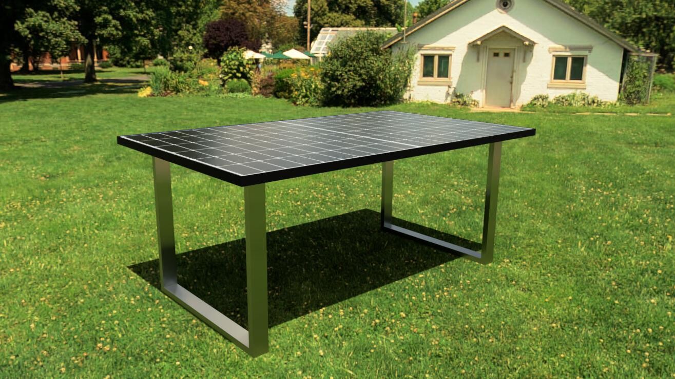 Solartisch, Gartentisch DesignU für 46 Personen Jetzt mit 380 WP