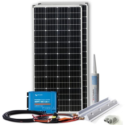320W Mono-HV Wohnmobil Solaranlage Victron MPPT HXH mit Bluetooth-Überwachung + LiFePo4-geeignet