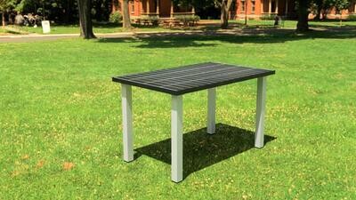 Solartisch, Loungetisch oder Beistelltisch,  126 x 76,5 cm mit 180 WP - Höhe wählbar bis 76 cm, Tischbeine rund oder eckig