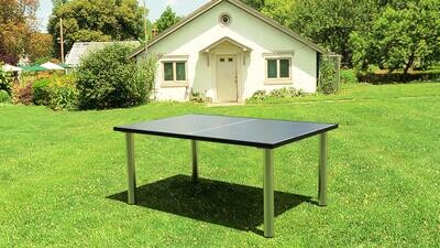 Solartisch, Gartentisch 172x113 cm für 6 Personen - Jetzt mit 430 WP Spitzenleistung, Höhe wählbar, Tischbeine rund oder eckig