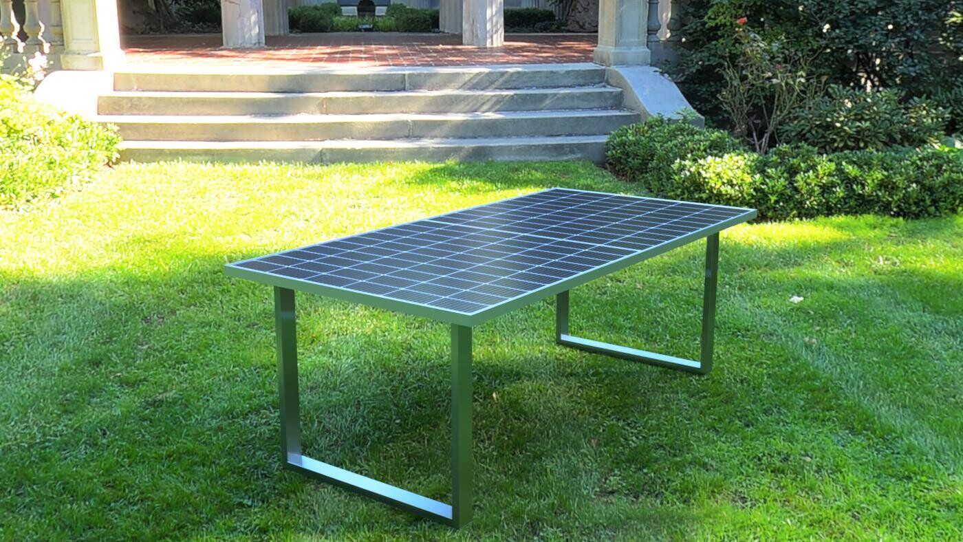 Solartisch, Gartentisch Design-U, XL für 6-8 Personen - Jetzt noch mehr Leistung: max. 460 WP