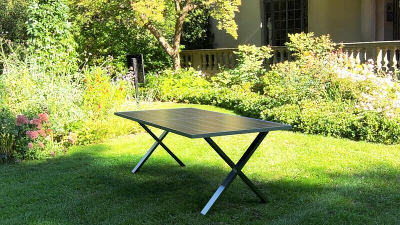 Solartisch, Gartentisch Design-X, XL für 6 Personen - Jetzt noch mehr Leistung: 460 WP Solartisch, Gartentisch Design-X, XL für 6 Personen - Jetzt noch mehr Leistung: 460 WP