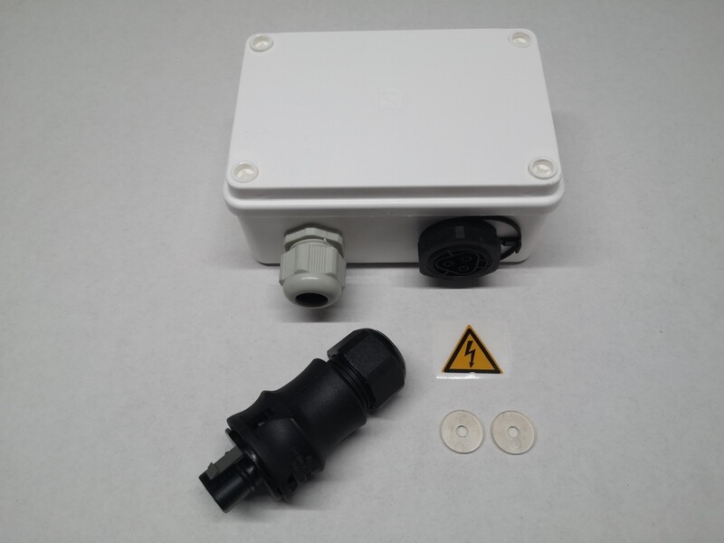 Aufputz Einspeisesteckdose Wieland mit Stecker
