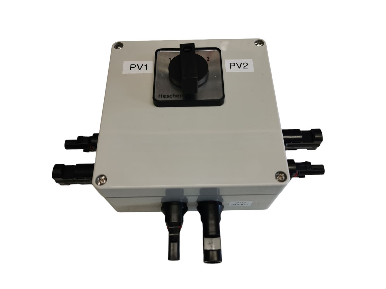 Solar-Umschalter, PV-Umschalter 2 auf 1 – 2 Module auf 1 Wechselrichter oder 1 Modul auf 1 WR oder 1 Powerstation umschalten