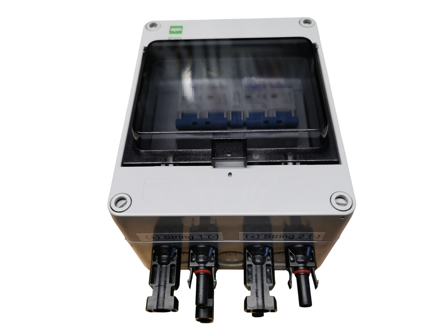 Solar-Umschalter PV-Umschalter für Strings bis 500V  16A – 2 auf 1 oder 1 auf 2 möglich. Sicherungsautomat und Trennschalter inklusive