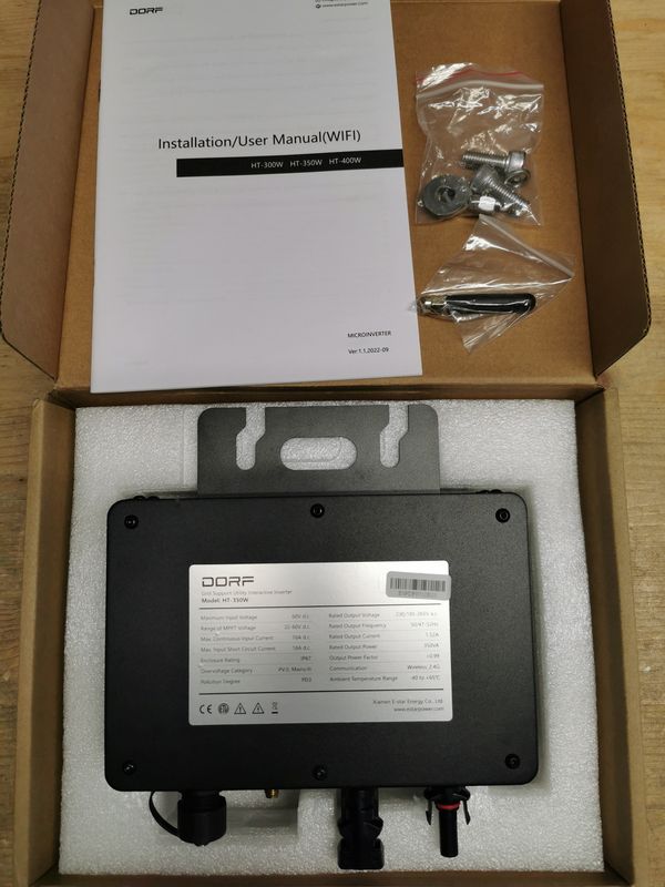 DORF HT-350W Mikrowechselrichter mit WIFI für 1 Solarmodul bis 470W