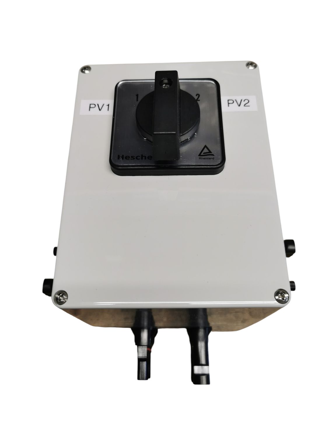 Solar-Umschalter, PV-Umschalter Duo bis 600 W je Eingang:  2x2 Module auf 1 Wechselrichter (mit 2 PV-Eingängen) oder 2 Module auf Wechselrichter oder Speicher umschalten