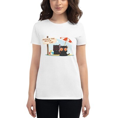 Women's Slim Fit T-Shirt - Nathan & Winnie Cartoon