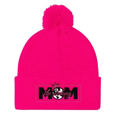 The Werking Mom Logo Pom Pom Knit Cap