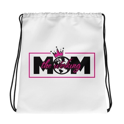 The Werking Mom Logo Drawstring bag