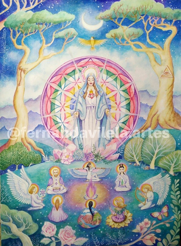 JARDIM DAS MÃES DIVINAS . pôster A4