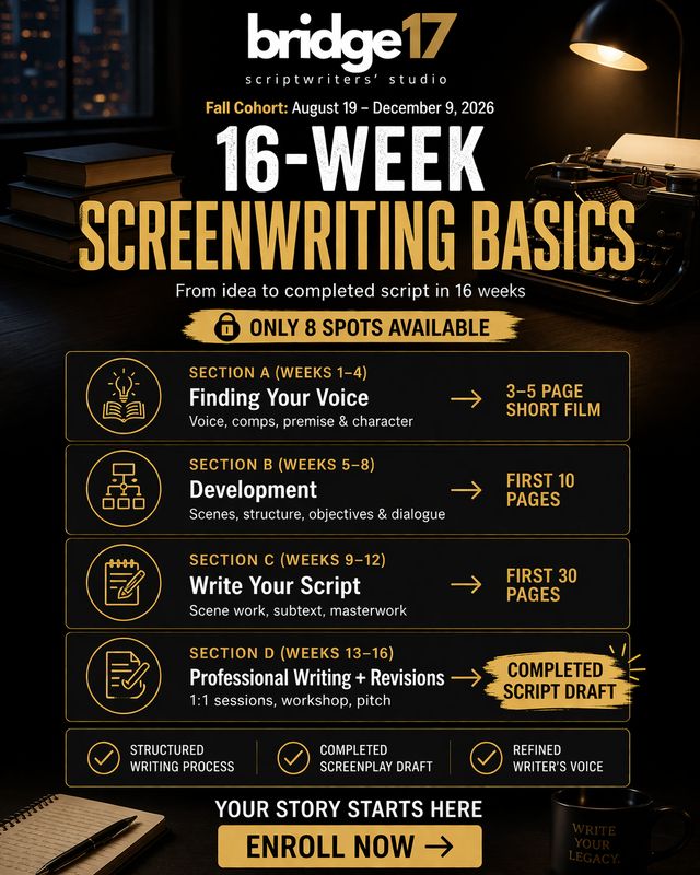 Fall '26 - Writing Class Two-Hour Sessions (16 weeks)