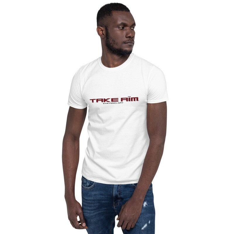 Take Aim Arrow logo Back Print Short-Sleeve Unisex T-Shirt
