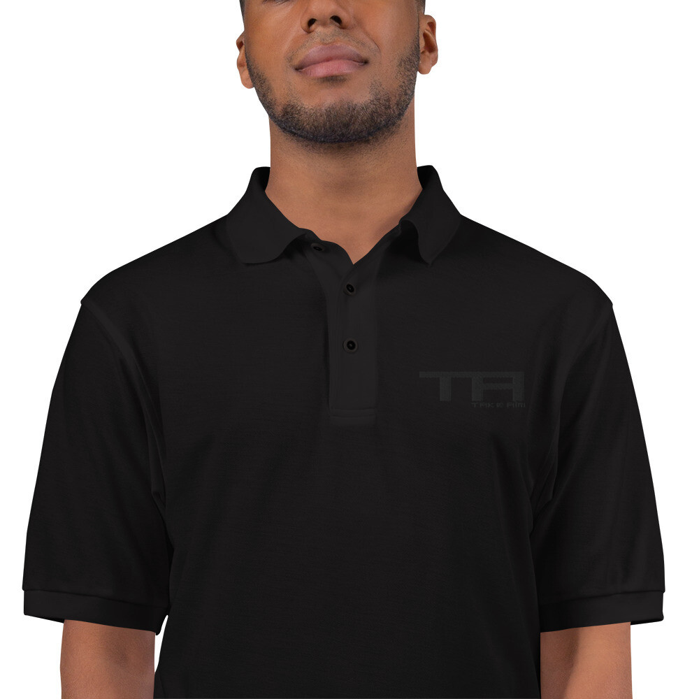 Black Tonal Men&#39;s Premium Polo, Size: S