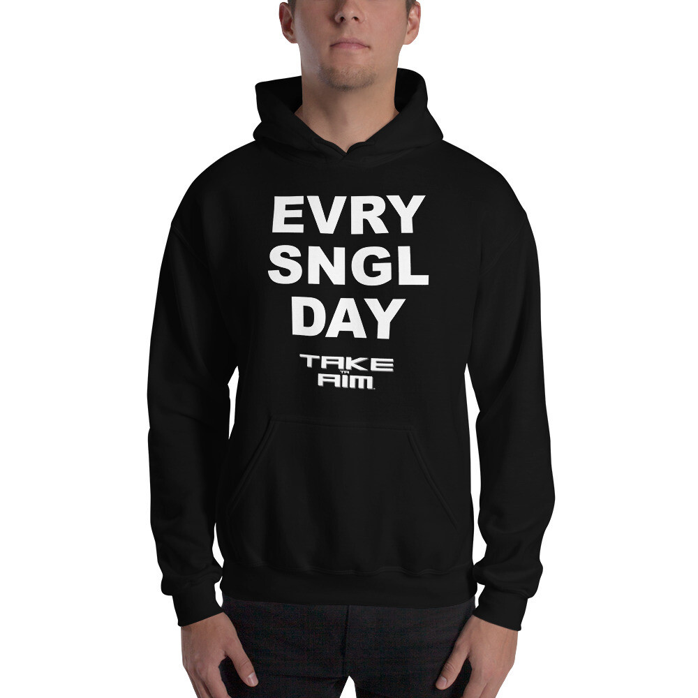 EVRY SNGL DAY Unisex Hoodie, Color: Black, Size: S