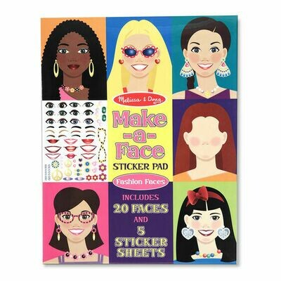 Make A Face Fashion Faces Sticker Pad