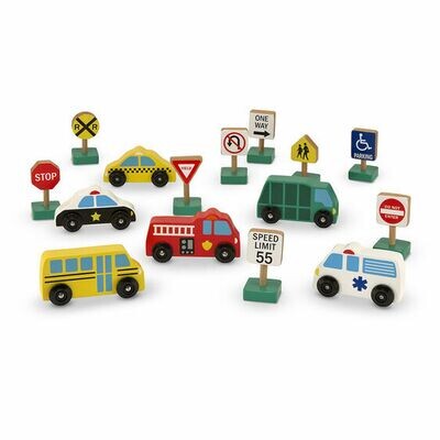wooden vehicle's & Traffic Signs