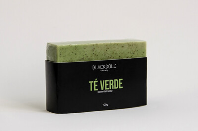 BLACKDOLL BEAUTY - Jabón Esencial de Té Verde y Espirulina, Astringente y Pieles con Acné | Essential Soap