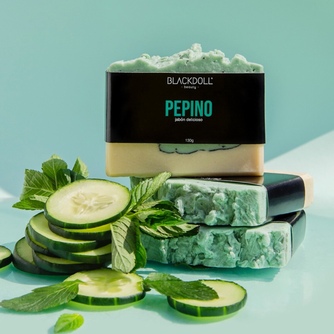 BLACKDOLL BEAUTY - Jabón Delicioso de Pepino con Menta 130grs | Delcious Soap