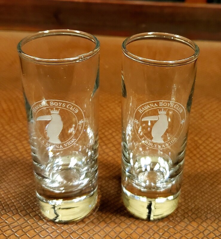 Shot Glasses (4) Crystal and Engraved