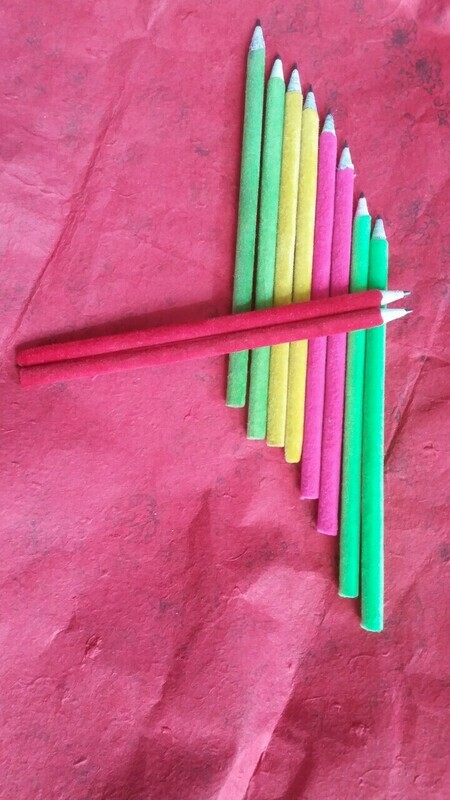 Velvet Pencil made from Recycled newspaper