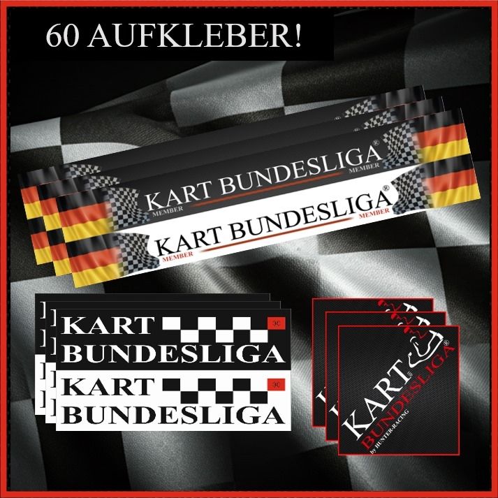 60 Aufkleber - Kombination: Visieraufkleber, KBL-Quadrat, Universal-Aufkleber.