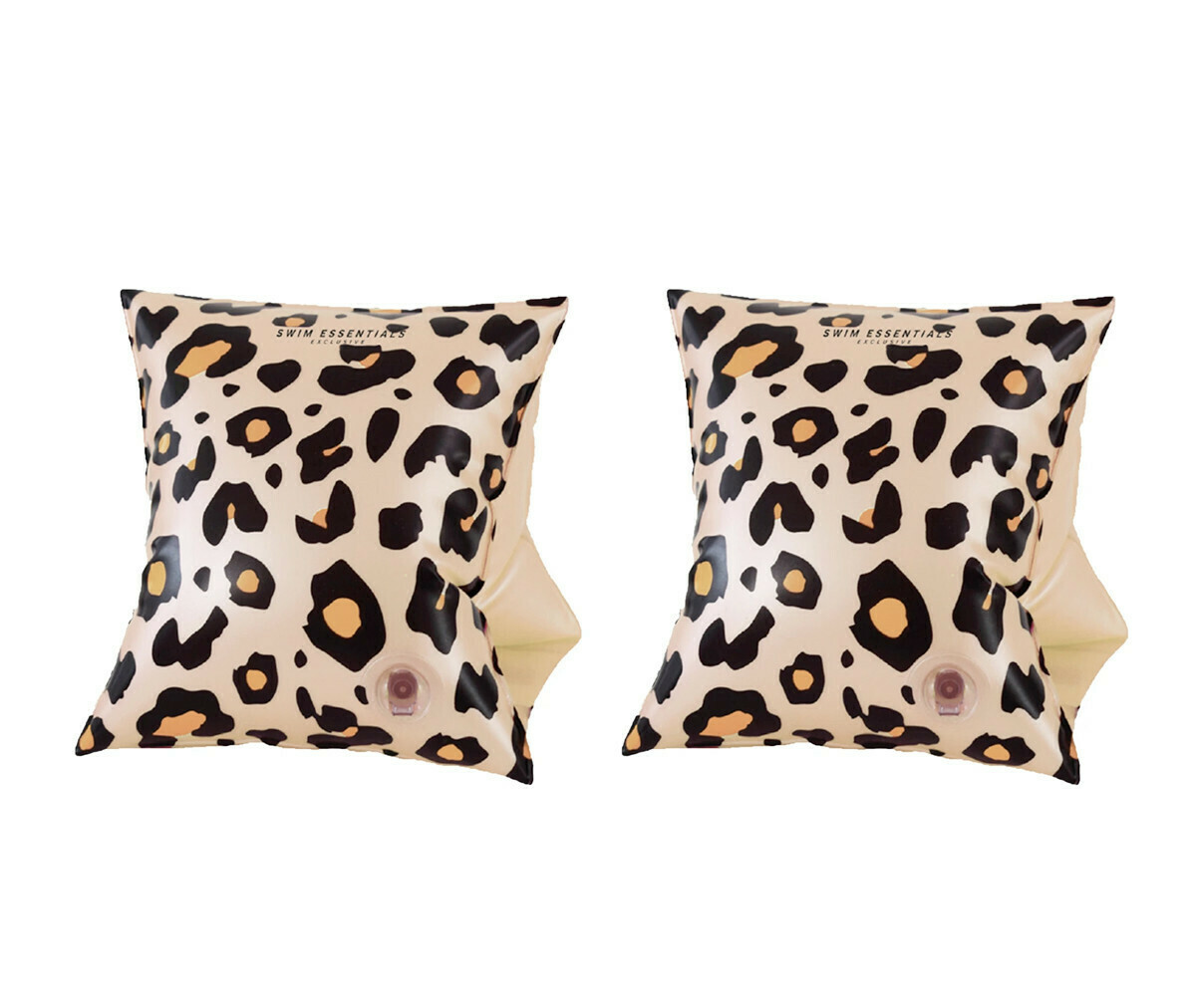 Beige panter zwembandjes 2-6 jaar