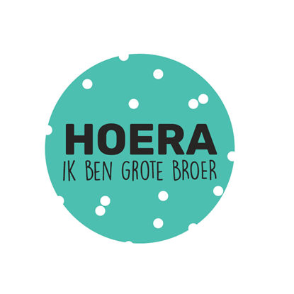 Cadeausticker Hoera ik ben grote broer per 12 stuks.