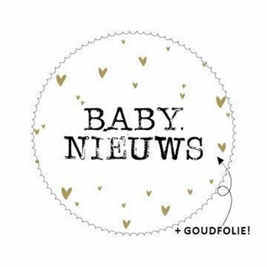 Cadeausticker BABY NIEUWS per 12 stuks.