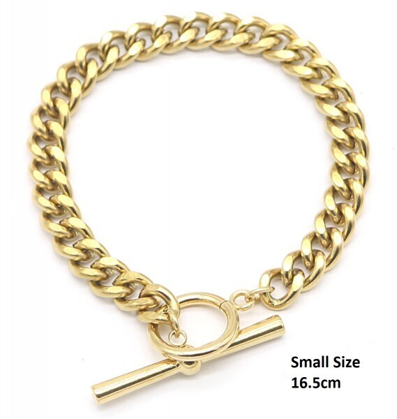 Kinderarmband RVS 16,5cm | Goud