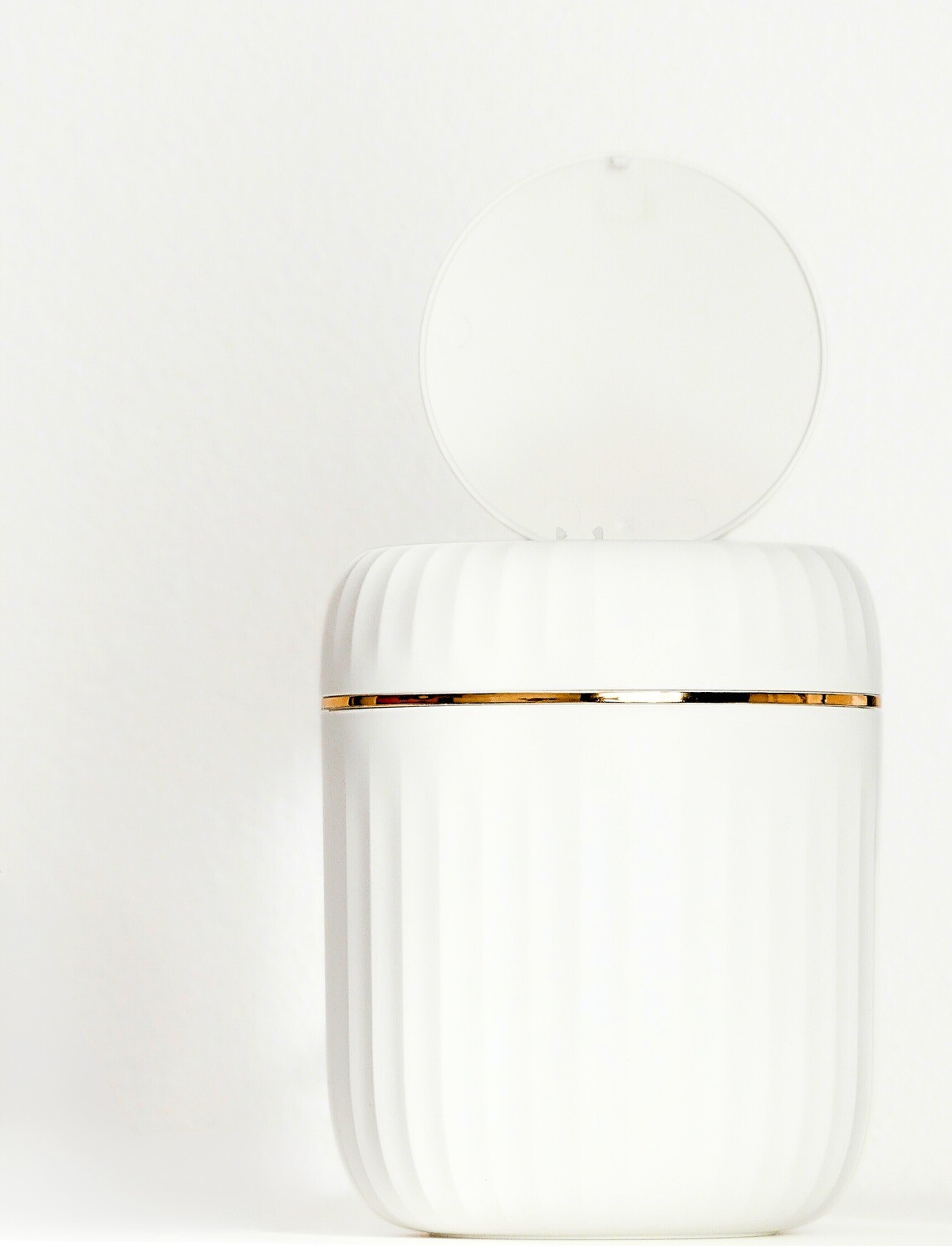 Mini prullenbak | Wit met gouden randje VAN €9,95 NU VOOR €5,95!
