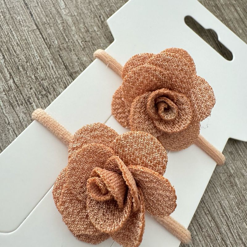 Haarelastiek Fiore 2 stuks | Dark Beige