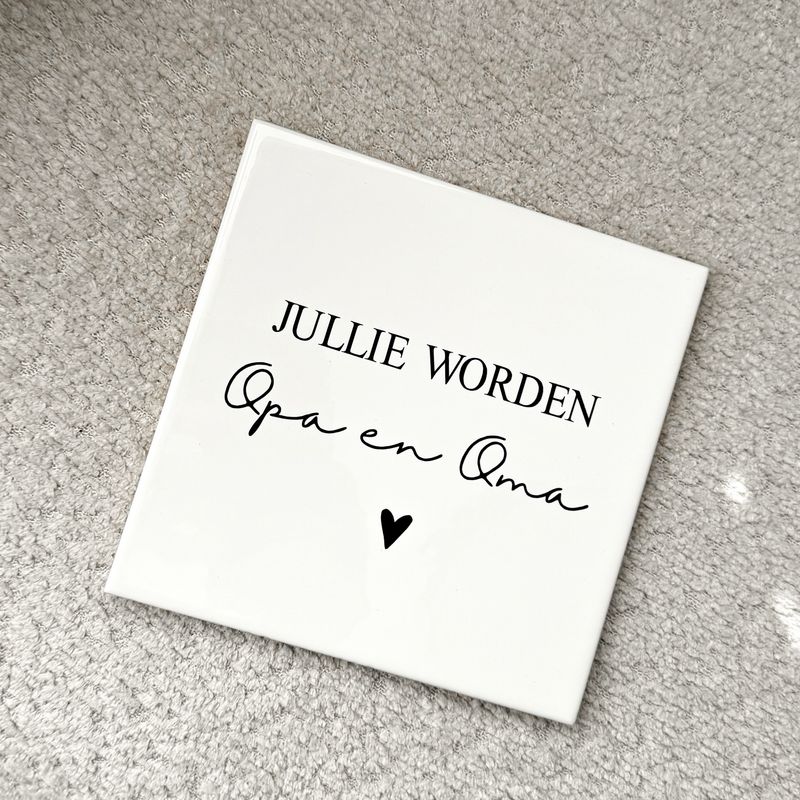 Tegeltje | Jullie worden Opa en Oma