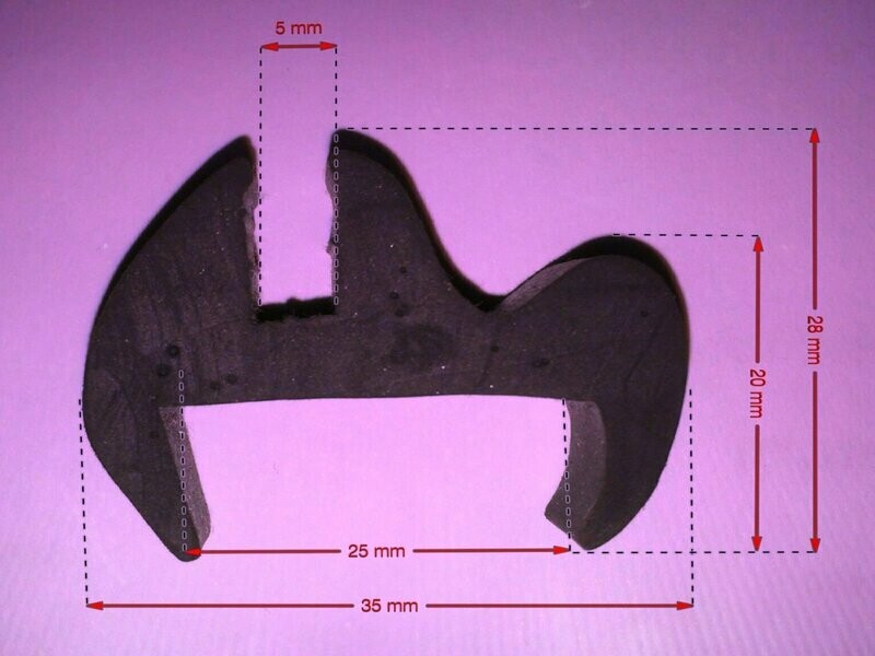 Profilgummi Fensterdichtung Vollgummi Scheibengummi Universalprofil 5/25mm