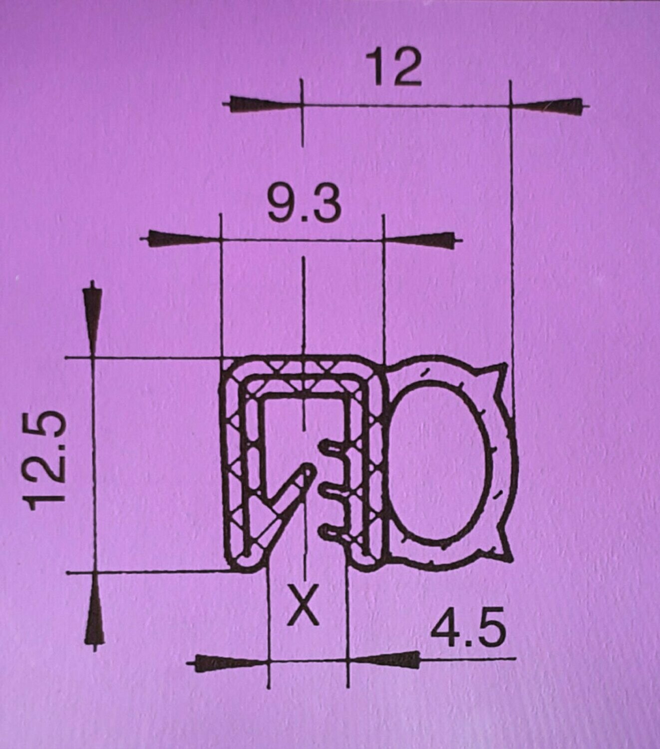 Profildichtung Steckprofil Kantenschutz Dichtprofil 12,5mm x 12mm