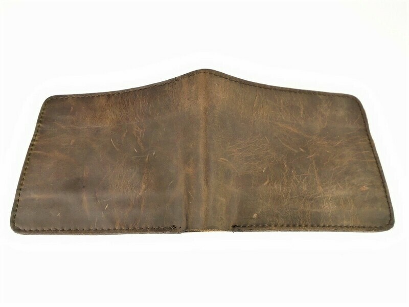 Pull-up leather wallet, Ventasso Brown