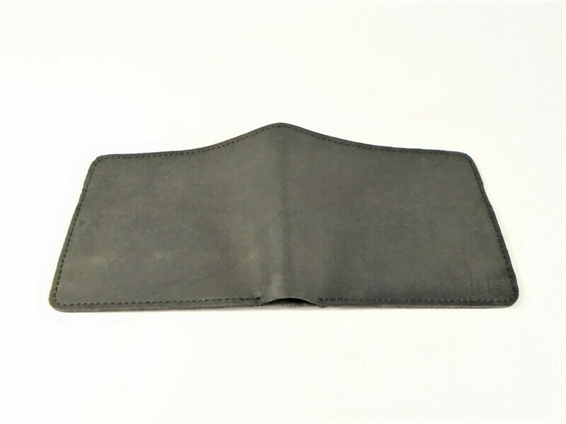 Pull-up leather wallet, Ventasso Black