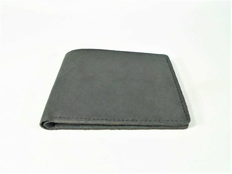 Slim leather wallet, Henson Black
