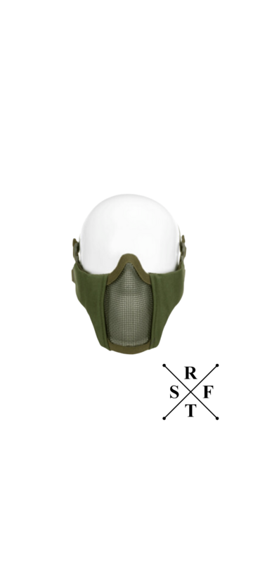 Gittermaske mit Wangenpolster (Oliv)