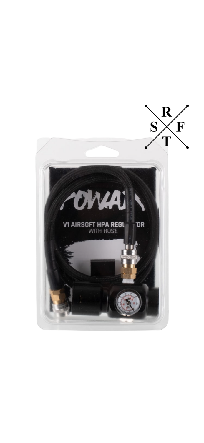 PowAir V1 Airsoft HPA Regulator mit Schlauchsystem (0-230 PSI)