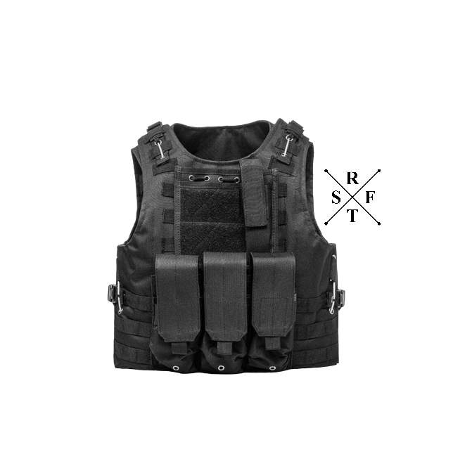 Delta Six Molle Weste (Schwarz)