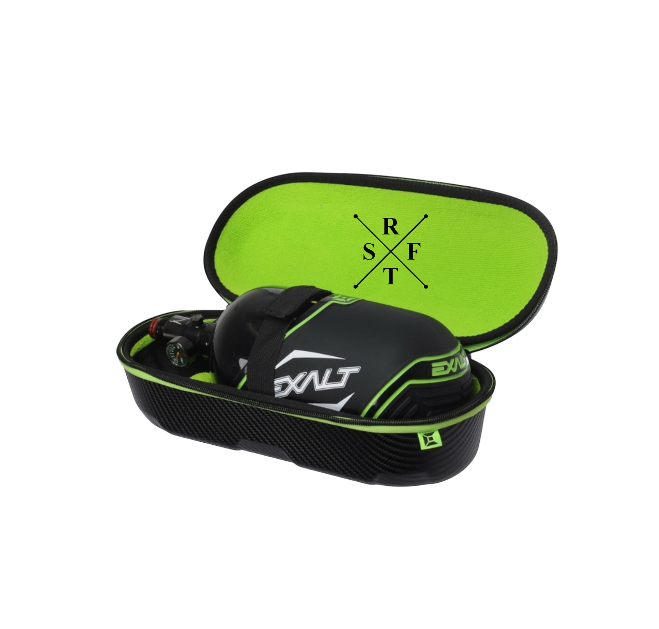 Exalt Carbon Series Bottle Case (Black Carbon / Green)