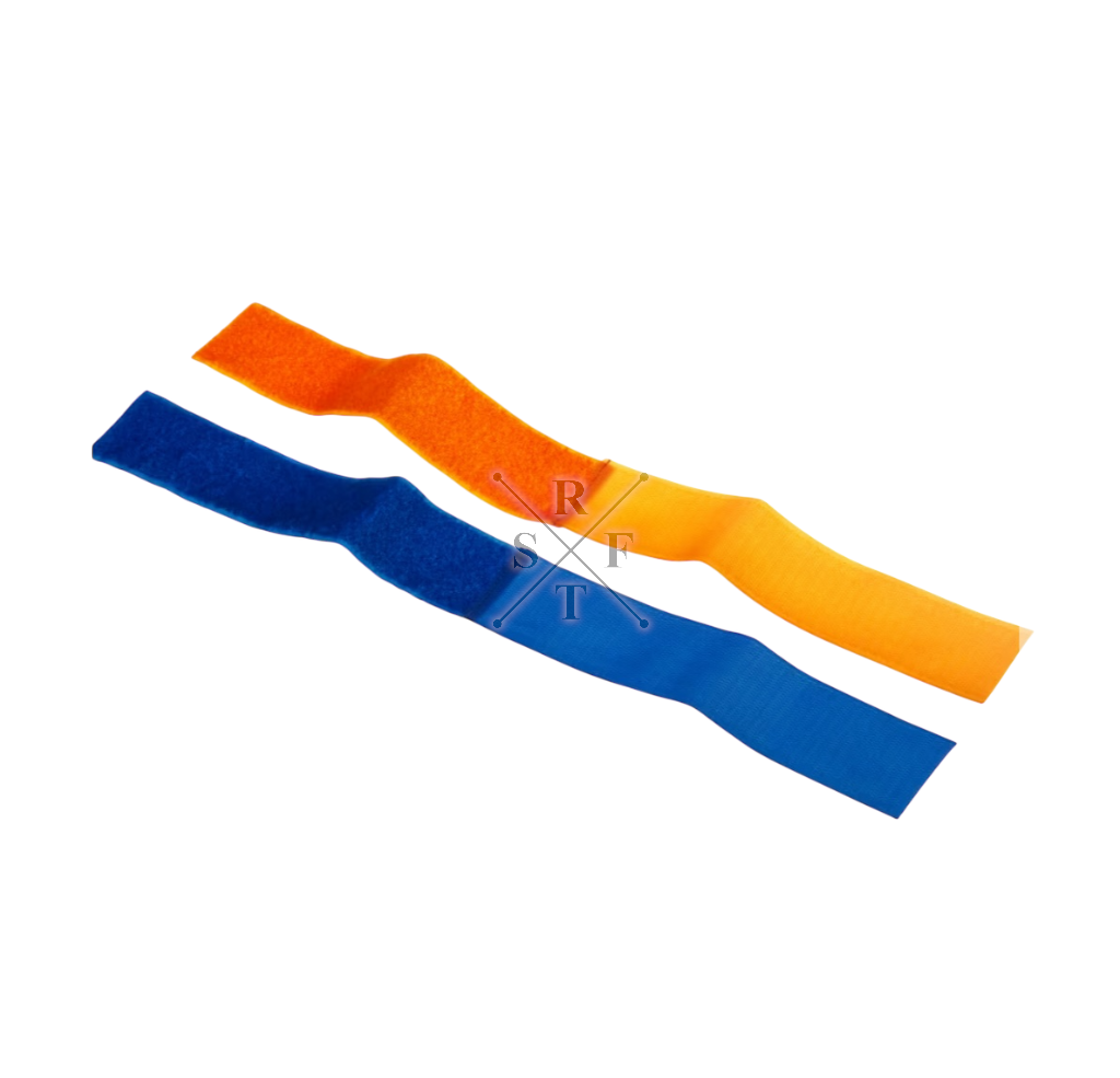 Teamband jeweils Orange und Blau