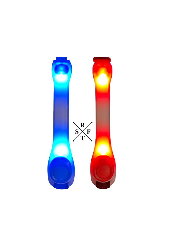 Doppelpack Teamband LED, BLAU + Rot